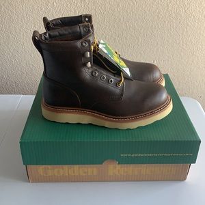 Golden Retriever steel toe boots